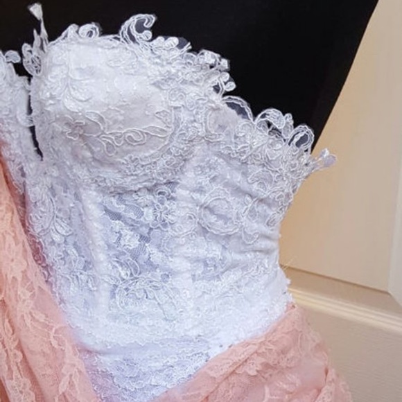 Bollywood Glam White Lace Corset Wedding Saree